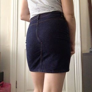 Purple denim highwaisted skirt